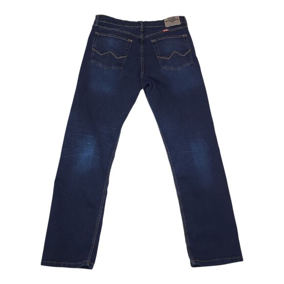 Wrangler Mens Slim Straight Jeans 32x30 Dark Wash Cotton Spandex - Picture 2 of 11